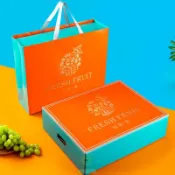客製化 水果禮盒 禮盒 過年禮盒 通用水果包裝盒 高檔 大號蘋果石榴水蜜桃禮品盒 空盒子 手提紙箱 訂製