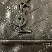 【YSL】全新福利品 SAINT LAURENT Medium Niki 中款 銀鍊 翻蓋 斜背包 肩背包 黑色
