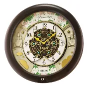 大高雄鐘錶城 seiko SK037 精工鐘 (QXM391N) 木質歐風花園音樂鐘/40*40*10.4cm｜樂天領券現折★全館特惠中★指定刷卡回饋10%