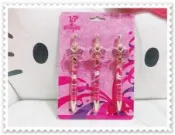 【買動漫】♥小花花日本精品♥Hello Kitty 環球影城原子筆粉色站姿鑽鑽蝴蝶結三入組日本限定 62010207