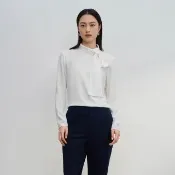 【G2000】女款 領結設計休閒上衣-白色(4624112101)