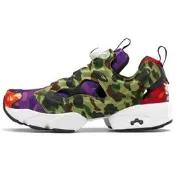 Q47370 A BATHING APE x Reebok Instapump Fury Multi-Camo 織物合成革 聯名款 厚底 鴛鴦 低幫 生活休閒鞋 男女同款 迷彩