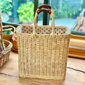 籐編籃筐按書型燭芯