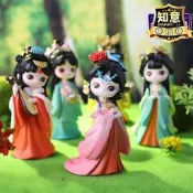 【今日下殺】國潮盲盒古風四大美人樹脂手辦公仔少女心漢服玩偶擺件女生節禮物