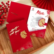 【客製化】賀卡 新年賀卡 馬年賀卡定製2026新款高級感謝祝福新年卡片創意春節送員工禮品卡