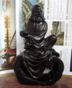 銀聯網日用品生活館 越南沉香木雕達摩師祖擺件 家居人物佛像禪意木質送禮收藏工藝品1入