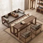 新品熱賣實木羅漢床三件套新中式禪意床塌沙髮床組閤客廳家具小戶型貴㛿塌 FFCG