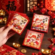 ✨台灣出貨🚚2027新款 春節紅包袋 財神爺卡通款 兒童壓歲利是封 過年拜年送禮 平安喜樂紅包 臺灣出貨 新年創意紅包