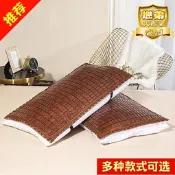 【滿額免運】夏季竹涼蓆麻將涼蓆枕套乳膠記憶枕冰絲涼感單人枕巾枕墊片
