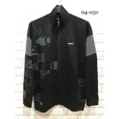 高雄凡賽斯歐洲精品 HUGO BOSS BOSS 刺繡線條字體LOGO 拼接 拼色 黑色 外套 立領外套