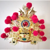 (神鼎佛具) 正品 武盔 WK650 關公帽 神明衣 紅絨球 神明帽 關聖帝君 關公 各尺寸齊全 盜圖必究