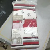 專櫃 滿月禮 Mothercare ► 5套組 新生兒 嬰兒 幼兒 長袖 連身衣 包屁衣 紅色白色 1個月 適50公分
