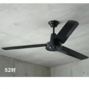 台灣製造 52吋 尊爵黑 工業吊扇(壁控款及IC款可供選擇)110V電壓~符合CNS國家標準
