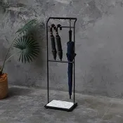 輕工業風珪藻土雨傘架(黑/白)