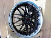 (190)17吋鋁圈 5X100 5X108 5X114 亮黑車邊 深唇 類BBS