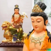 【文殊普賢菩薩佛像】華嚴三聖佛像擺件 居家供奉 樹脂工藝 神像 佛像 開運風水擺設 鎮宅 禮佛 佛堂裝飾