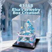 【定製咨詢】高透明亞克力展示盒適用於樂高41168艾莎珠寶盒冰雪奇緣防塵罩明盒透明手辦模型盒 積木收納公仔展示櫃