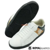 鞋大王ROYAL 01943-079 白X黑X駝 I CON 經典款鞋底無鞋帶休閒鞋【有12、13號】317R 加贈襪子