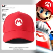 日本 動漫 Mario 瑪利歐 馬力歐 瑪莉歐 超級瑪麗馬里奧聯名遊戲同款周邊戶外遮太陽帽學生鴨舌帽棒球帽子 D8Q9