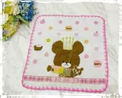 ﾟ☆｡小布鄉村楓雜貨｡☆ﾟ日本 丸真 The Bear's school 小熊學校 馬卡龍 點點 純棉 毛巾 方巾