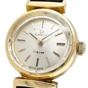 【DOKODEMO】OMEGA/歐米茄 Turler CAL.620 腕錶，18K 黃金/皮錶帶，手動上鍊，香檳色錶盤/黑色皮錶帶，女士款 [二手]