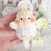 玄鳳鸚鵡 稍微加大娃娃 頭毛到尾巴10cm 可加鑰匙圈 吊飾  可客製