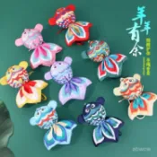 臺灣🚍8H出🉑新款國風中秋節香包錦鯉香囊古風荷包空袋印花年年有魚掛件端午節 FKSO