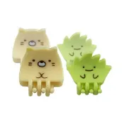 asdfkitty可愛家精品店 asdfkitty*日本san-x角落生物迷你鯊魚夾-2入(貓咪+小草) 髮飾 抓夾 彈力夾 側邊夾 瀏海夾-日本正版商品邊夾 瀏海夾-日本正版商品