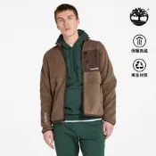 Timberland 男款咖啡色Polartec®輕盈抓絨保暖外套|A2M3HBK0