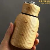 【五星好評】7yx不鏽鋼扣絲保溫杯竹製茶水杯戶外茶杯暖水瓶旅行便攜非遺