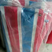 超厚型紅藍白帆布 8呎x10呎/10尺×10尺／12呎x12呎  防水帆布 遮雨帆布 塑膠布_真俗五金賣場