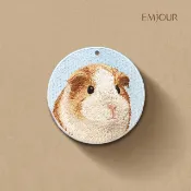 EMJOUR 雙面刺繡吊飾 - 天竺鼠 | 寵物鼠 寵物 紀念品 禮物 鑰匙圈 包包配件 裝飾