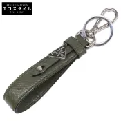 【DOKODEMO】Prada 2PP68T 三角形 LogoPlateSaffiano 皮革鑰匙圈 / [二手]