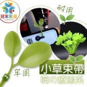 ☘️☘️☘️《冠軍嚴選》🌿🌿🌿可愛小草束帶 車牌裝飾 療癒裝飾 綠葉束線帶 仿真樹葉裝飾品 綠色植物
