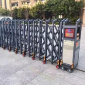 【訂金 下單聯繫客服】不鏽鋼電動伸縮門小區工廠工地學校門口大門智能遙控器移動推拉門