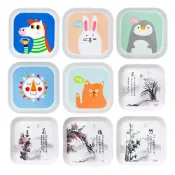 (店+)【Ho覓好物】方盤 四方盤 美耐皿盤 美耐皿四方盤 美耐皿托盤 托盤 水果盤 點心盤 零食盤 餐盤 果盤 托盤 可愛盤