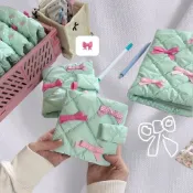 🎀純手作 韓系ins風溫柔薄荷綠布書衣手賬本 少女心A5A6手帳封套筆記本 活頁 交換禮物 追星卡冊 手賬本