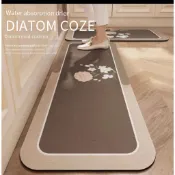 廚房地墊 2 件套防滑吸水天鵝絨地毯,適用於廚房浴室入口家居裝飾耐用滌綸