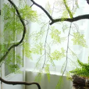 協貿國際日用品生活8館 仿真黑骨芒藤綠植手工纏繞藤蔓蕨類植物假小綠葉子鐵線蕨裝飾造景