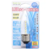 狗｜ 雙日電器  LED 大尖全周光燈泡1W 白光 LED-C36-12W  E27燈座