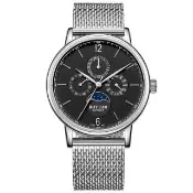 【RHYTHM 麗聲】都會時尚日月相日期手錶-40mm 送禮 禮物 推薦(FI1608S02)
