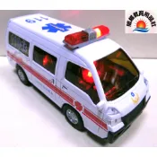 ※旭陽教育用品社※仿真合金模型車 聲光迴力合金119消防局救護車模型/合金玩具車/迴力合金車玩具 ST安全玩具