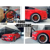 小亞車燈-全新 福特 MUSTANG 野馬 鋁圈 BC LE210 橘色 雙色 雙片 20吋 輪框