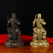 協貿國際日用品生活6館 玄天上帝銅像武當山真武大帝祖師爺玄武大帝純銅玄天上帝神像擺件
