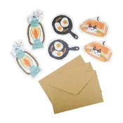 (店+)Vintage+。復古家。日本製 古川紙工 文創。Nyanko Biyori 貓 露營燈 熱壓吐司 信封 信紙 (特價)