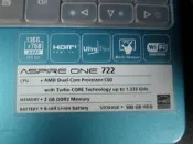 台中筆電維修：ACER Aspire one 722開機無反應,開機斷電,顯卡故障花屏,面板變暗.無畫面,泡水機維修
