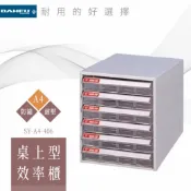 哇哇蛙居家生活百貨 【大富】A4 桌上型效率櫃 6抽 透明抽 SY-A4-406