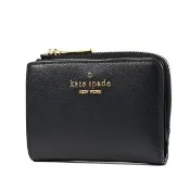 【KATE SPADE】Madison L型拉鍊袋防刮釦式短夾-黑色