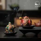 關公財神線香插 禪意家用香薰爐 關聖帝君祈福香道擺件
