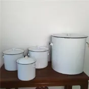 搪瓷大水桶白色搪瓷桶 耐酸鹼 缸水桶 米桶 茶桶實驗室化式化工桶